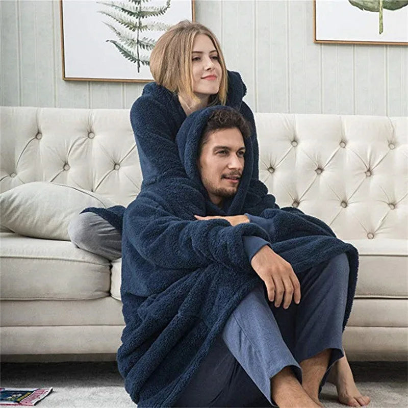 Cozy Oversized Fleece Hoodie – Unisex Winter Jacket - 3KDyn